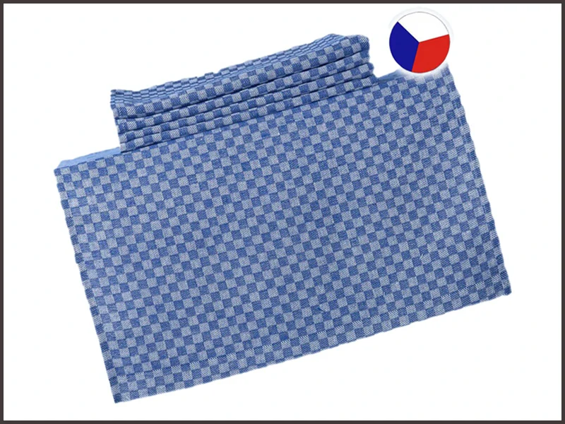 Ručník kepr 50x100cm kostka - modrý