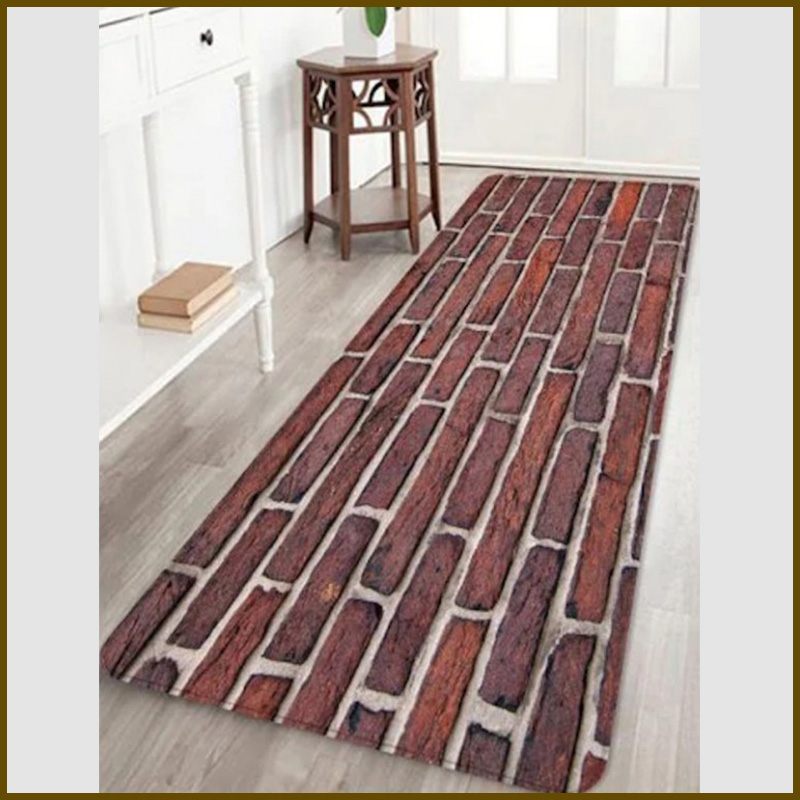 Podlahová 3D předložka Cihly - 60x180cm