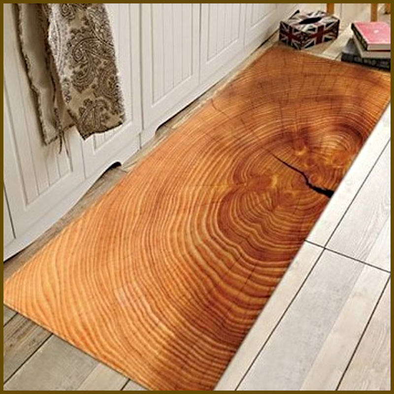 Podlahová 3D předložka Dřevo - 60x180cm