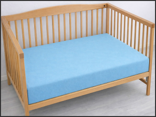 Froté prostěradlo PD do postýlky 60x120cm – světle modré