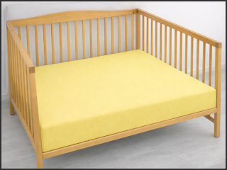 Froté prostěradlo PD do postýlky 60x120cm – žluté