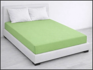 Froté prostěradlo PD na dvojlůžko 180x200cm – světle zelené
