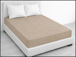 Froté prostěradlo PD na dvojlůžko 160x200cm – cappucino