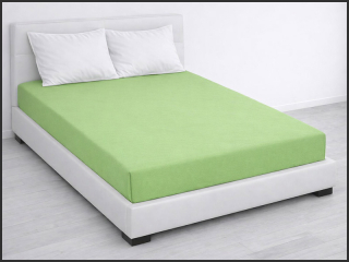Froté prostěradlo PD na dvojlůžko 160x200cm – světle zelené