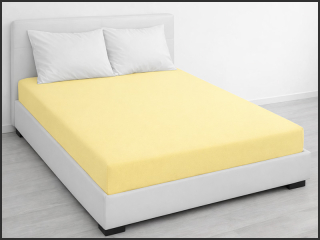 Froté prostěradlo PD na dvojlůžko 160x200cm – žluté